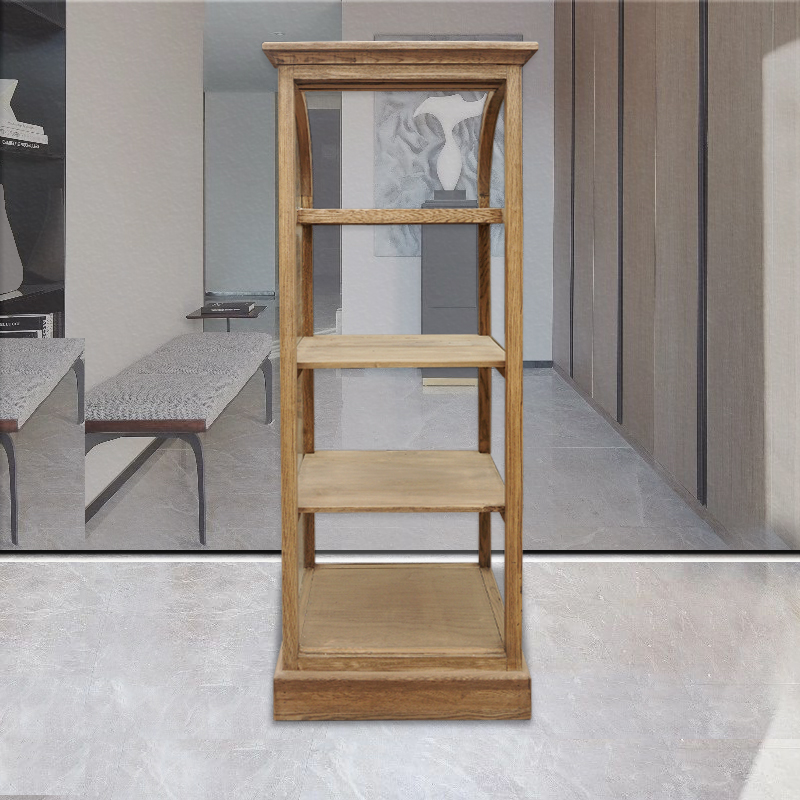百林檀实木透明玻璃展柜高展示柜商用展柜陈列摆件前台产品陈列柜